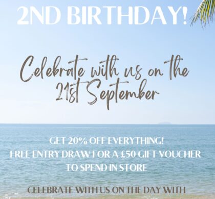 Homeware Store celebrates 2nd Birthday!