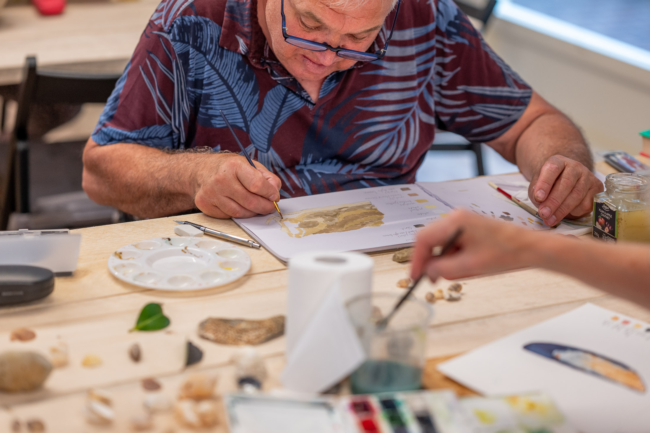 Watercolour painting at Collaborative Canvas